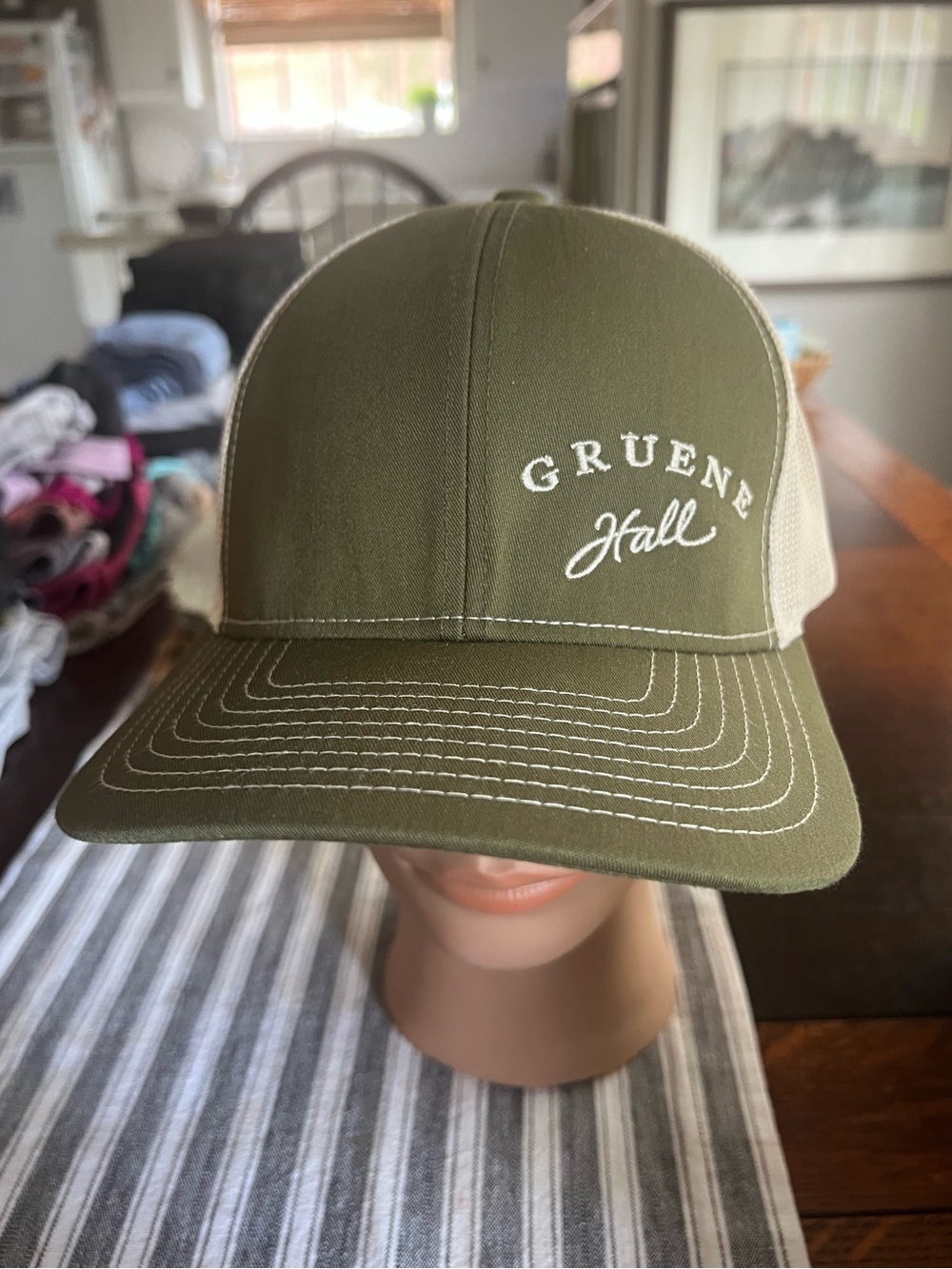 Gruene Hall Olive and Cream Mesh-Back Cap